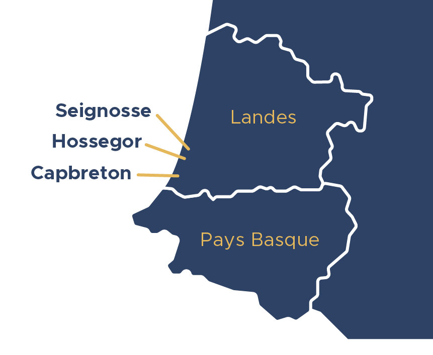 Carte des Landes et du Pays Basque